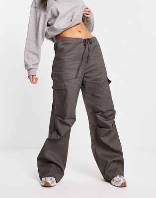 Bailey Rose utility cargo pants in gray