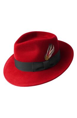 Bailey Wool Fedora in Red