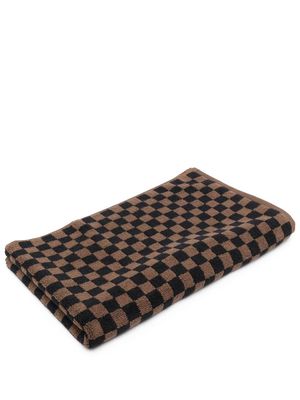 BAINA checkerboard-print towel - Brown