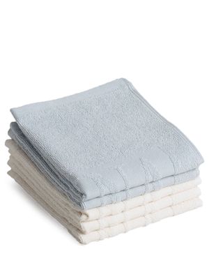 BAINA pack of five face towels - Blue