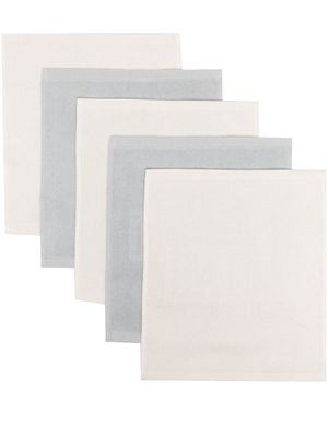 BAINA pack of five face towels - Neutrals