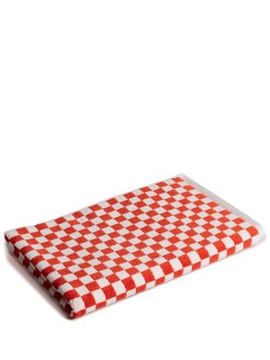 BAINA Paloma checkerboard-print bath mat - Orange