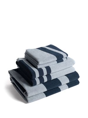 BAINA striped organic cotton towel set - Grey