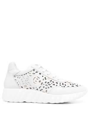 Baldinini all-over perforated-design sneakers - White
