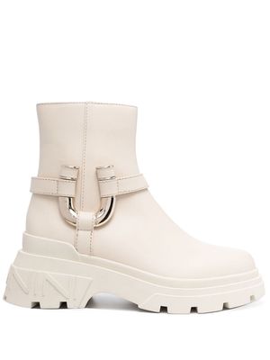 Baldinini chunky sole leather ankle boots - Neutrals