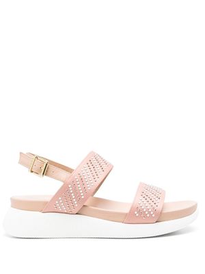 Baldinini crystal-embellished sling-back strap sandals - Pink