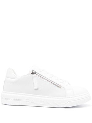 Baldinini embossed-logo lace-up sneakers - White