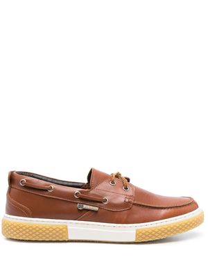 Baldinini front tie-fastening boat shoes - Brown