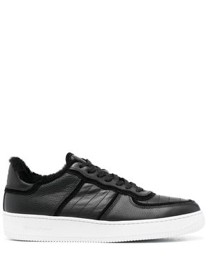 Baldinini fur-lined low-top sneakers - Black