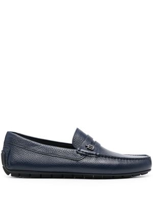 Baldinini grained-leather driver shoes - Blue