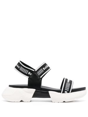 Baldinini logo-detail open-toe sandals - Black