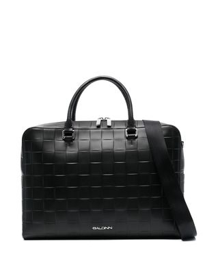 Baldinini logo-plaque leather briefcase - Black