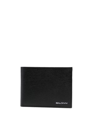 Baldinini logo-print bi-fold leather wallet - Black