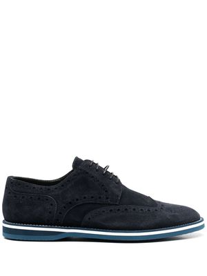 Baldinini perforated-detail lace-up brogue shoes - Blue