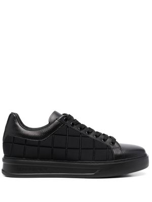 Baldinini quilted low-top lace-up sneakers - Black