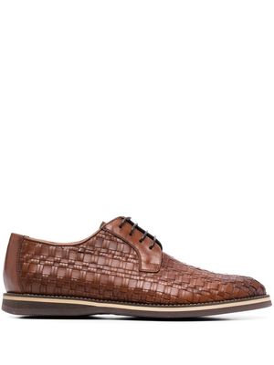 Baldinini woven leather Derby shoes - Brown