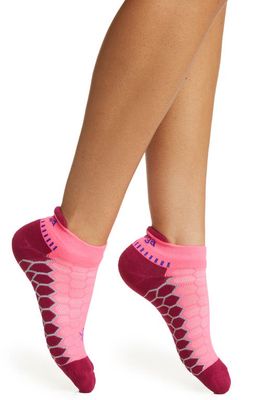 Balega Silver No-Show Tab Running Socks in Pink
