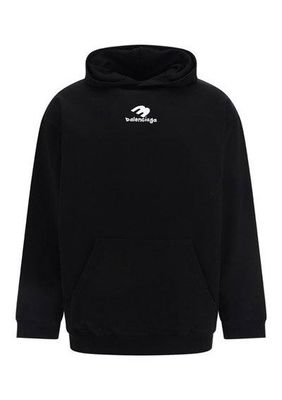 Balenciaga 3b Logo Printed Hoodie