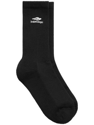 Balenciaga 3B Sports Icon ribbed-knit socks - Black