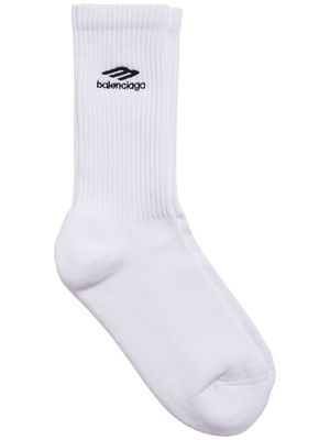 Balenciaga 3B Sports Icon ribbed-knit socks - White