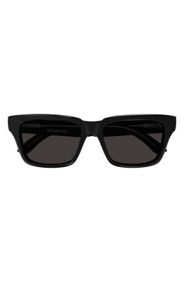 Balenciaga 55mm Rectangular Sunglasses in Black