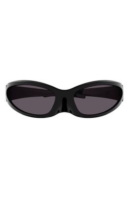 Balenciaga 80mm Shield Sunglasses in Black