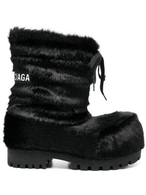 Balenciaga Alaska faux-fur ankle boots - Black