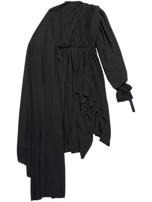 Balenciaga All In asymmetric midi dress - Black