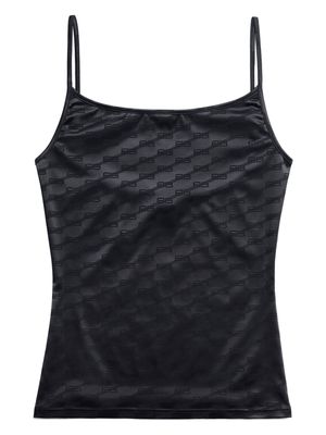 Balenciaga all-over logo print top - Black