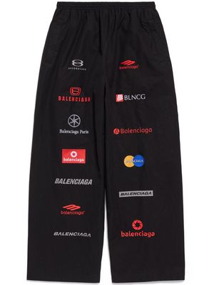 Balenciaga all-over logo track pants - Black