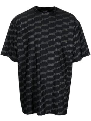 Balenciaga all-over print T-shirt - Black