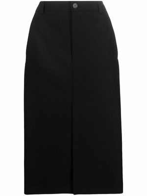 Balenciaga asymmetric-hem pencil skirt - Black