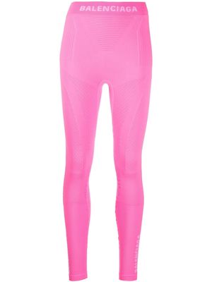 Balenciaga Athletic high waist leggings - Pink