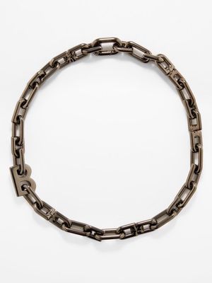 Balenciaga - B-logo Chain Bracelet - Mens - Silver