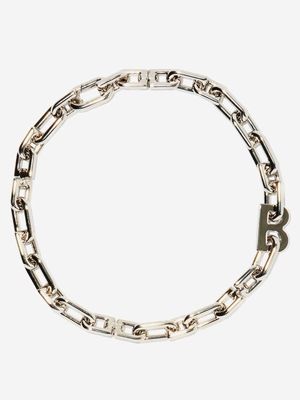 Balenciaga - B-logo Chain Necklace - Mens - Silver