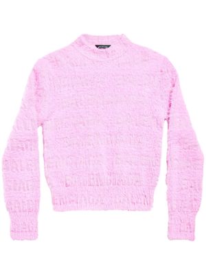 Balenciaga Bal Horizontal furry jumper - Pink