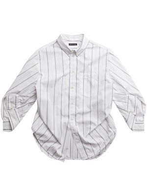 Balenciaga BB Corp Swing Twisted striped shirt - 9167 -WHITE/NAVY