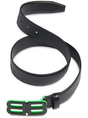 Balenciaga BB Hour leather belt - Black