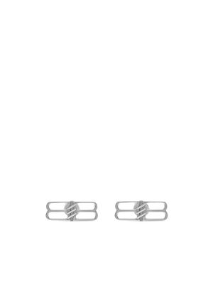 Balenciaga BB Icon stud earrings - Silver