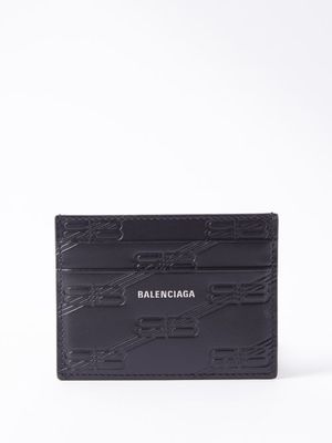 Balenciaga - Bb-logo Leather Cardholder - Mens - Black