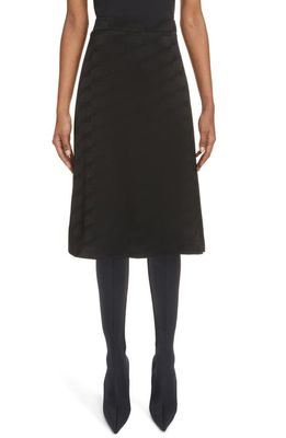 Balenciaga BB Monogram Jacquard A-Line Skirt in Black