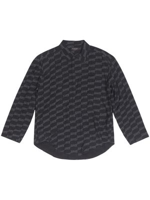 Balenciaga BB monogram silk shirt - Black