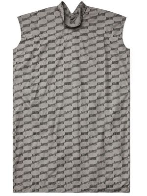 Balenciaga BB-print cotton minidress - Grey