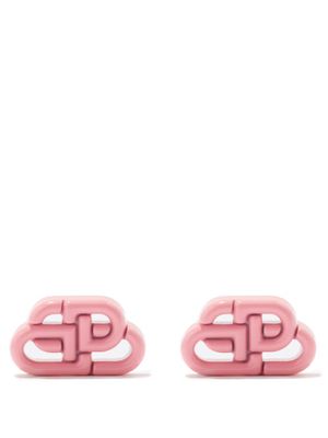 Balenciaga - Bb Stud Earrings - Womens - Light Pink