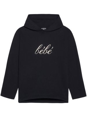 Balenciaga Bébé crystal-embellished hoodie - Black