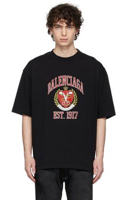 Balenciaga Black College T-Shirt