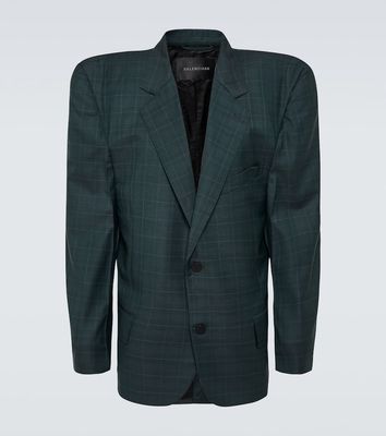 Balenciaga Boxy checked virgin wool blazer