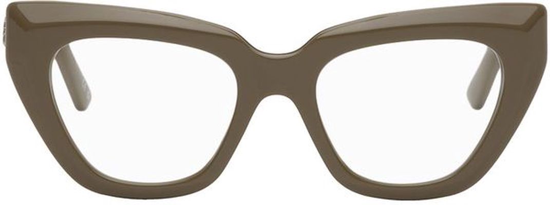 Balenciaga Brown Cat-Eye Glasses