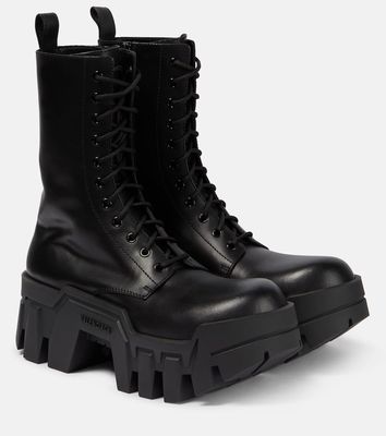 Balenciaga Bulldozer lace-up leather ankle boots