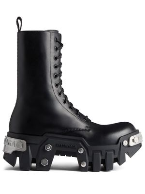 Balenciaga Bulldozer platform leather boots - Black